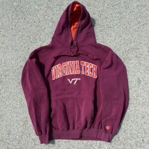 VTG Colosseum Virginia Tech Hokies Distressed Hoodie - Embroidered Logo - XXL